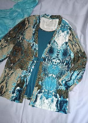 Преміум'якість!новий віскозний трикотажний кардиган-двійка обманка,56-60разм,viola.