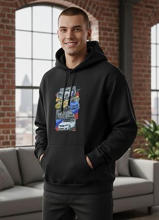 Худі чоловіча толстовка на флісі з принтом bmw e39 e92, на m/l