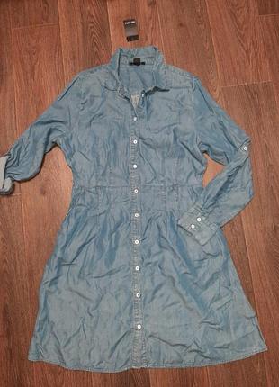 Джинсовое платье 40/42 12европ, наш 46-48размер esmara, ткань лиоцелл