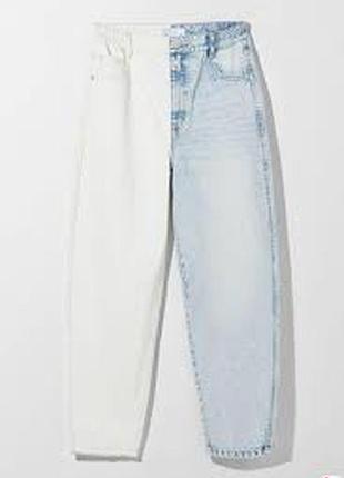 Джинсы с разными штанами