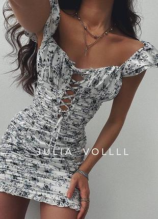 Шикарна корсетна атласна сатинова міні сукня