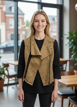 Косуха жакет женский замшевый бежевый tally weijl s/xs
