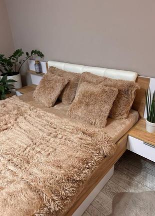 Тепла велюрова постільна білизна з 4 наволочками євро