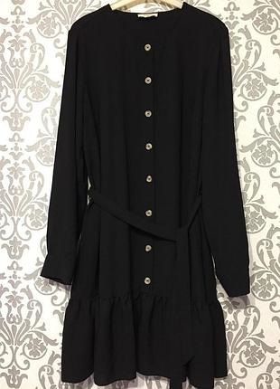 Платье сатиновое с воланом papaya р. 10/12