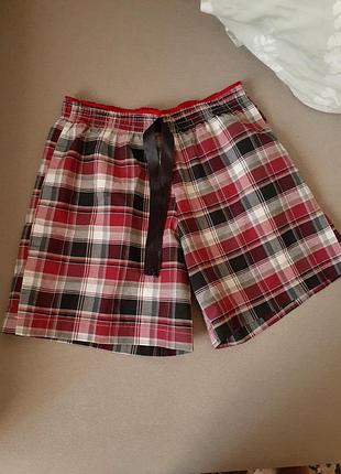 Домашние шортики короткие в клетку