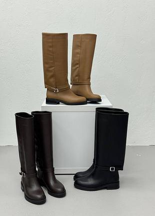 Демисезонные сапоги женские, натуральная кожа