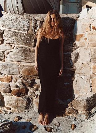 Тюлевое платье миди от zara, размер s, l