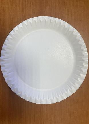 Тарілка паперова біла 20 штук в упаковці