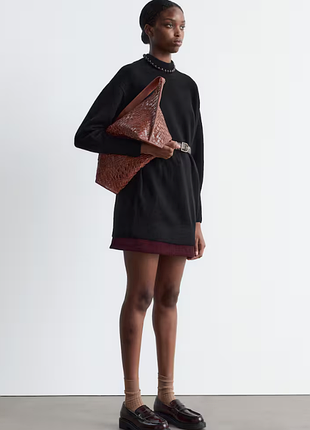 Натуральная плетеная кожа, крупный шоппер оригинал &amp; other stories