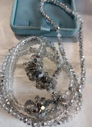 Бусы винтаж, времён ссср, чешское стекло.