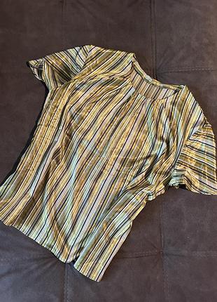 Атласна футболка в смужку