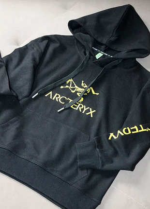 Худи молодежное для мальчика подростка черное arcteryx 140-170 7749мо