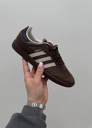👟 кеди adidas samba brown beige   / наложка bs👟