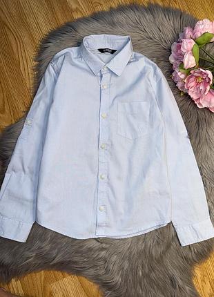 Гарна стильна якісна сорочка в школу на хлопчика 7/8р waikiki