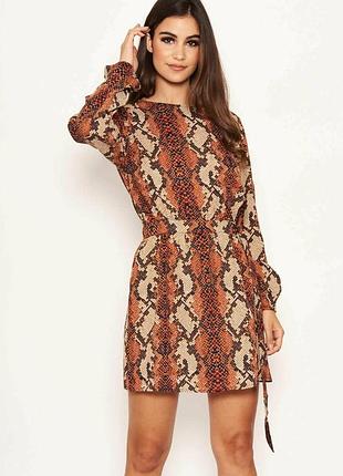 Сукня-трапеція ax paris зі зміїним принтом