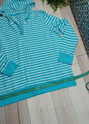 Худі жіноче c&a у смужку на змійці xl блакитне 3
