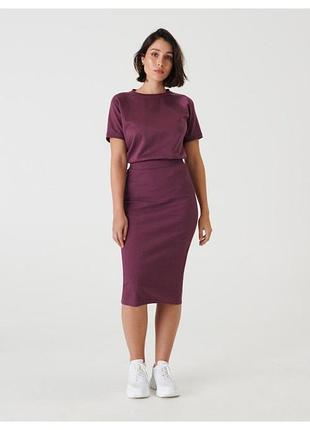 Топ женский sinsay плотный короткий винного цвета m