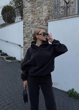 Теплый женский спортивный костюм из флиса