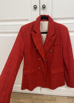Піджак твідовий zara
