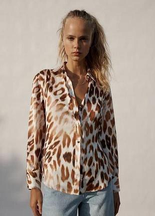 Zara сорочка у хижий принт p. s