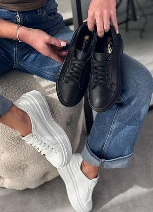 Жіночі шкіряні кросівки кеди