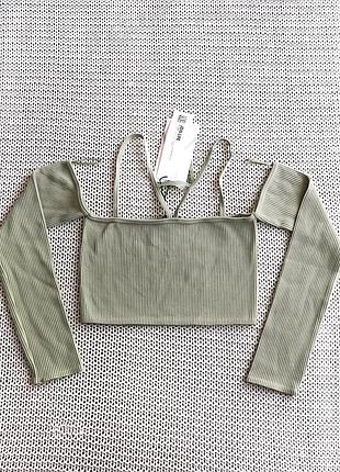 Новая блуза-топ в рубчик zara, размер xs-s