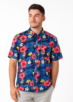 Гавайська сорочка easy premium гавайка теніска бавовна