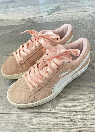 Кросівки кеди puma 36 розмір персикові замшеві