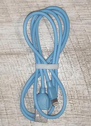 Распродажа кабель зарядки usb для iphone 5/6 новый голубой.
