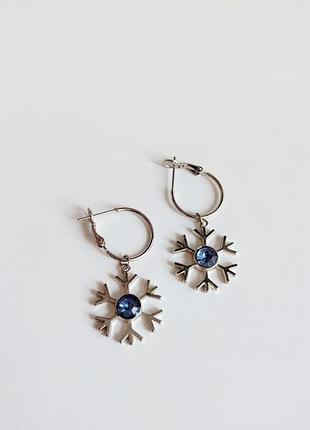 Сережки серьги снежинки орифлейм украшение бижутерия oriflame