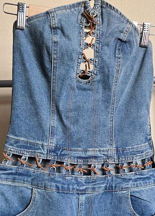 Джинсовый комбинезон