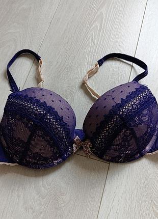 Бюстгальтер ажурний бюст мереживний пушап ліф кружевний m&s 34b 75b 70c