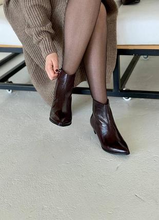 Ботинки бургунди
