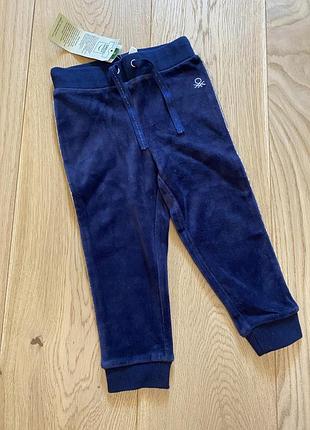 Штани спорт велюр для дівчинки benetton 82см 1-2 роки