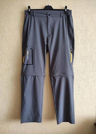 Мужские треккинговые брюки-трансформеры outdoor софтшелл