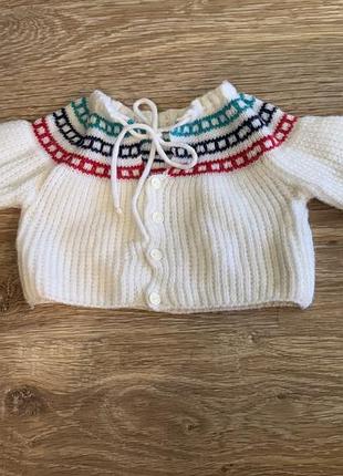 Гарна вʼязана, кофтинка, на дівчинку від 1-3 місяців, від німецького виробника