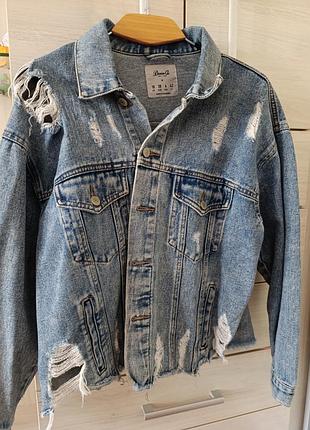 Джинсова коротка куртка/джинсовка р.м