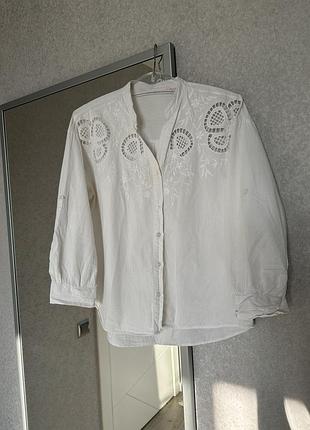 Блуза рубашка біла розмір м/л