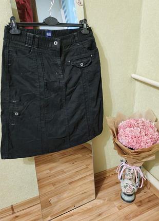 Джинсовая черная юбка cecil размер 34