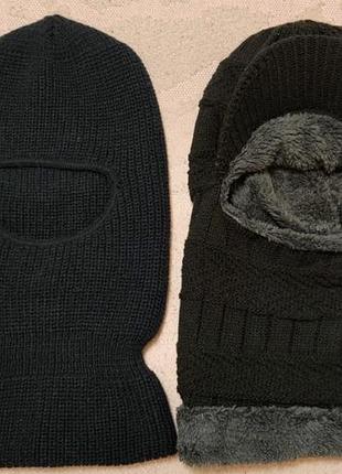 Новые мужские черные шапки балаклавы шлемы обычная и на меху