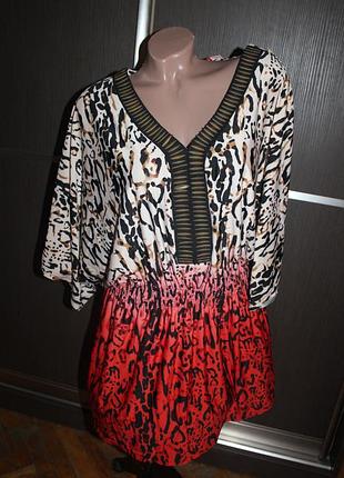 Сукня туніка жіноча в леопард  savoir 16р