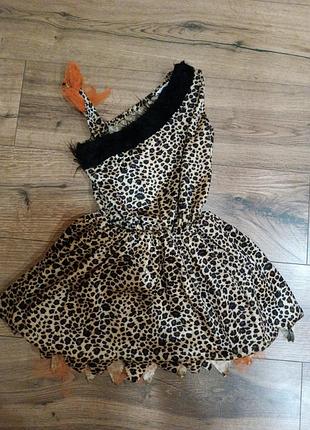 Карнавальное платье леопард или флинстоун