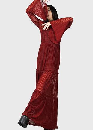 Сукня готична готическая ажурна мереживна прозора максі