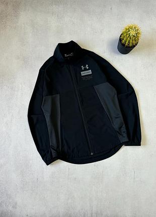 Вітровка спортивна чоловіча чорна under armour big logo оригінал