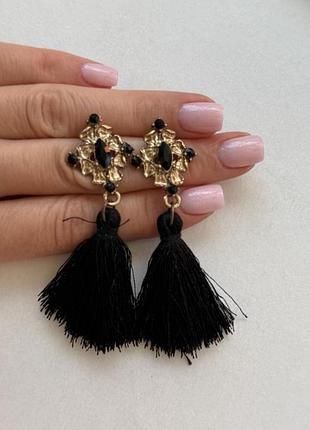 Сережки з бахромою