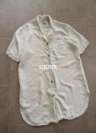 Винтажная шелковая ночная рубашка