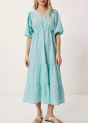 Хлопковое платье с открытой спиной