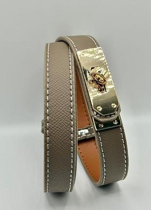 Ремінь білий беж чорний