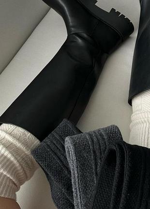 Жіночі зимові вовняні гольфи вище коліна,заколінники кардешлер 36-40 розмір. туреччина.без махри.