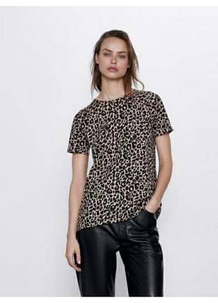 Футболка-сітка принт леопард